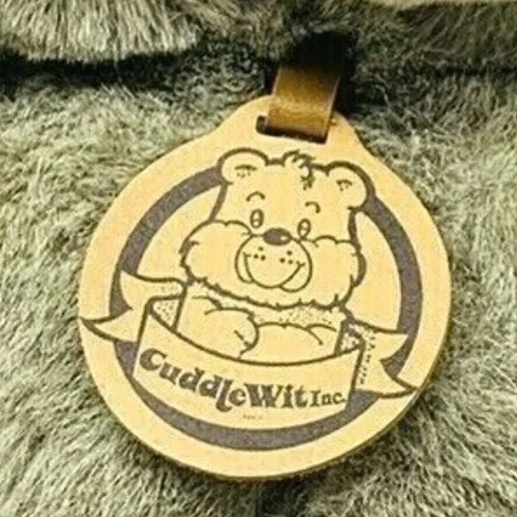 Vtg Cuddle Wit Inc 18" Tall Plush Beige Cuddly Teddy Bear Big With Tag Giftable - Picture 5 of 5